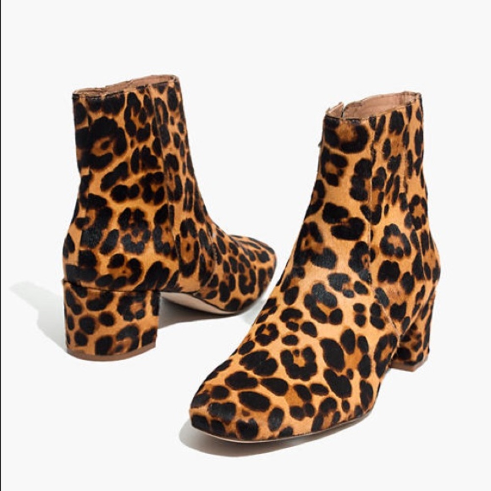 Madewell Jada Boot in Leopard Calf Hair